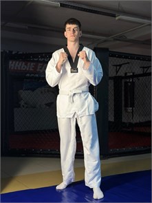 Добок для тхэквондо Tomorrow Star черный воротник 9da44566-fd86-11ef-0a80-0c1100289c31