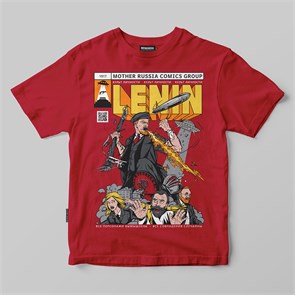 Футболка КУЛЬТ ЛИЧНОСТИ "Ленин" красный T01514