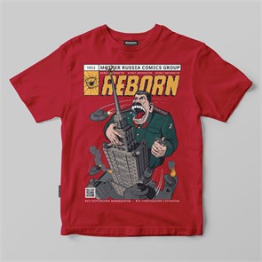 Футболка КУЛЬТ ЛИЧНОСТИ "Перерождение" красный T01518