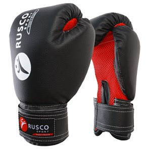 Перчатки бокс. RUSCO SPORT кож.зам. черные T01669