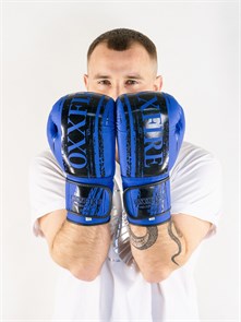 Боксерские перчатки OXXFIRE Muay Thai PRO, PVC,  синий/черный a19e02ca-a498-11ee-0a80-0e7e000aa2a9