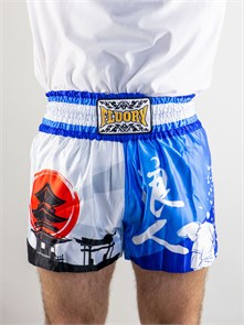 Шорты Муай-Тай Fluory Tokio (синие) 157dfa77-6b62-11ee-0a80-0d13001cbb35