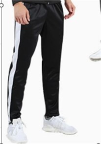 Спортивные штаны черные с белыми полосками 8703 a483b5db-202b-11f0-0a80-0de5000b399c