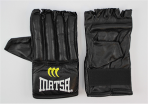 Шингарты MATSA, на резинке, кожа, черные T02227