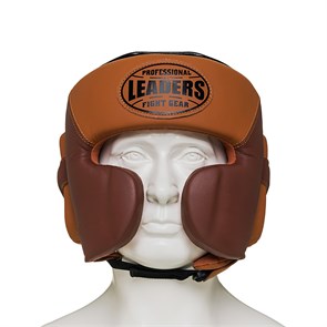 Шлем боксерский LEADERS LS MEX HERITAGE BR/BG коричневый/бежевый ab5c8c6f-92ef-11f0-0a80-0dee000de138