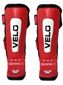 Защита голени и стопы VELO, неопрен, красный/белый T02476