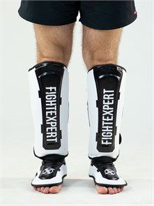 Защита голень-стопа Fight EXPERT Boxing (черно-белая) 01e8bab1-115e-11ec-0a80-01870020d795