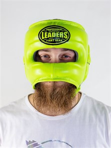 Шлем боксерский LEADERS с бамперной защитой GN (салатовый) bca03522-66e8-11ee-0a80-0b930001944b