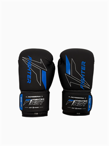 Перчатки боксерские Fighter черно-синие 1cf66922-d423-11f0-0a80-017200328d2d