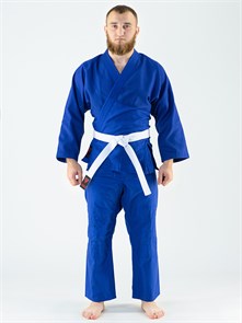 Кимоно дзюдо OXXFIRE (PREMIUM) белый пояс, 450гр/м2, синее 3252534