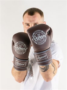 Перчатки для бокса Fight Expert Vintage Fusion, коричневый\серый (кожа Vegan100%, ) 20f0590d-982d-11ee-0a80-14690040680d