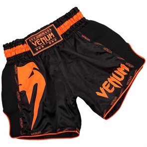 Шорты Muay Thai Venum Giant  черные c оранжевым de1a1707-094b-11f0-0a80-11ef0006eb0b