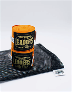 Бинты боксерские LEADERS Semi elastic  ( 50% хлопок/50% эластик, оранжевый) de9bae7f-2a43-11ef-0a80-0f3e00114183