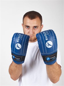 Перчатки снарядные RuscoSport синие к/з 21414GG