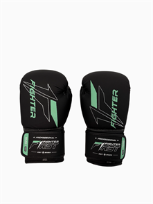 Перчатки боксерские Fighter черно-бирюзовые ef0db2c4-d421-11f0-0a80-08b000320ab9