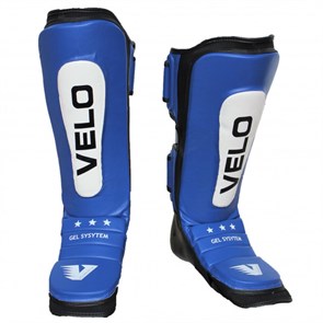 Защита голени и стопы VELO, неопрен, синий/белый 27a85d4b-73e5-11ee-0a80-130a0021fe8b