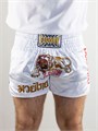 Шорты Муай-Тай Fluory Lion (белые) 8e1a30be-6b5e-11ee-0a80-0e42002728fb - фото 2435