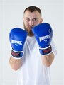 Перчатки боксёрские Reyvel Винил 80 (Синие) T01284 - фото 2838