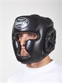 Шлем боксерский LEADERS LS FULL FACE (кожа, черный) T02611 - фото 3664