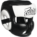 Шлем для бокса Fairtex HG13 ( черный-белый , закрытый верх) T03493 - фото 4214