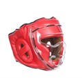 Шлем для единоборств с пластиковой маской ISA  красный f534eb8b-b4ab-11f0-0a80-1817001f4ede - фото 5329
